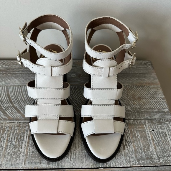 NWOT-TED BAKER Tabaria Strappy Block Heeled Leather Sandals (Size:37) - Picture 5 of 13
